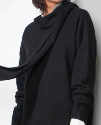 Greylin - Soft Crewneck With Removable Scarf Sweater