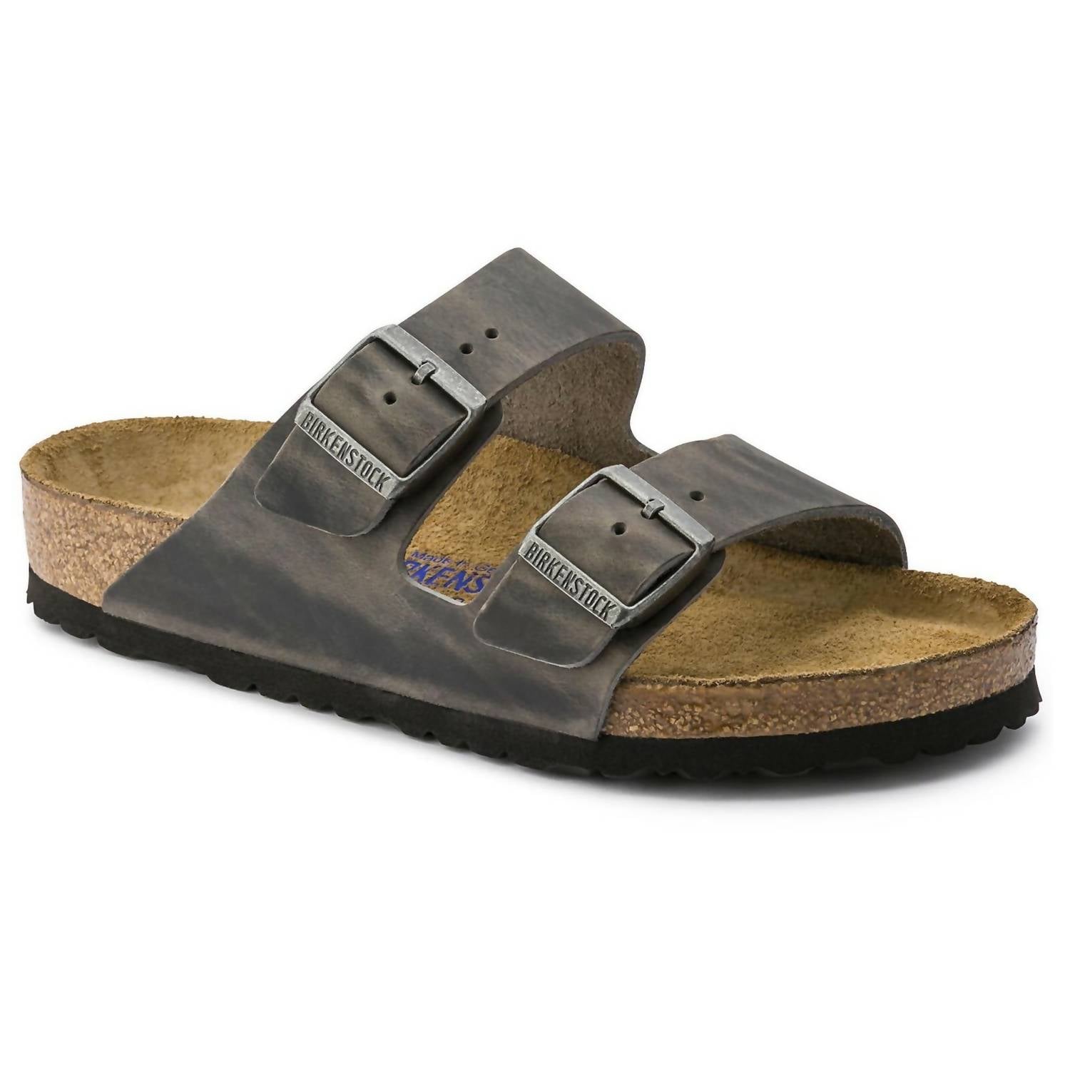 BIRKENSTOCK Unisex - Arizona Soft Foot Bed Slide Sandal in iron - item