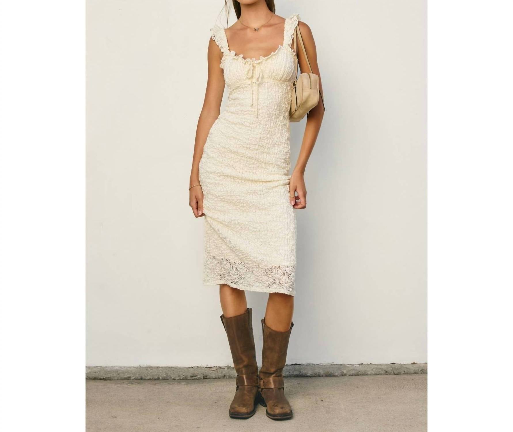 Dress Forum - Breeze & Blossom Flutter Ruffled Midi Dress