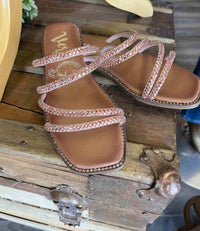 Very G - Women's Jackie Criss Cross Rhinestone Sandal