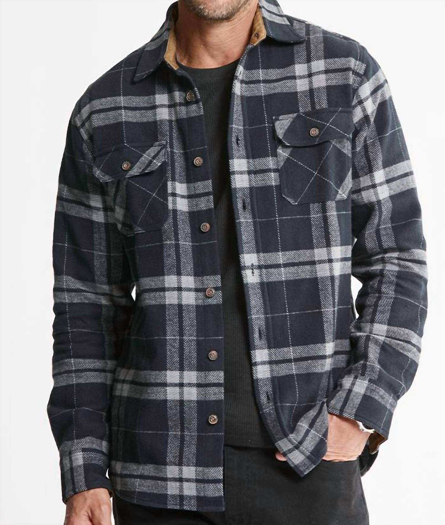 Jachs New York - Heritage Flannel Shirt and Thermal Crewneck Set - 2-Pack