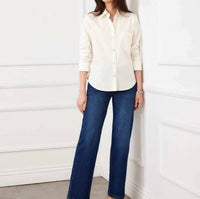 Karen Kane - Ruched Sleeve Button-up Shirt