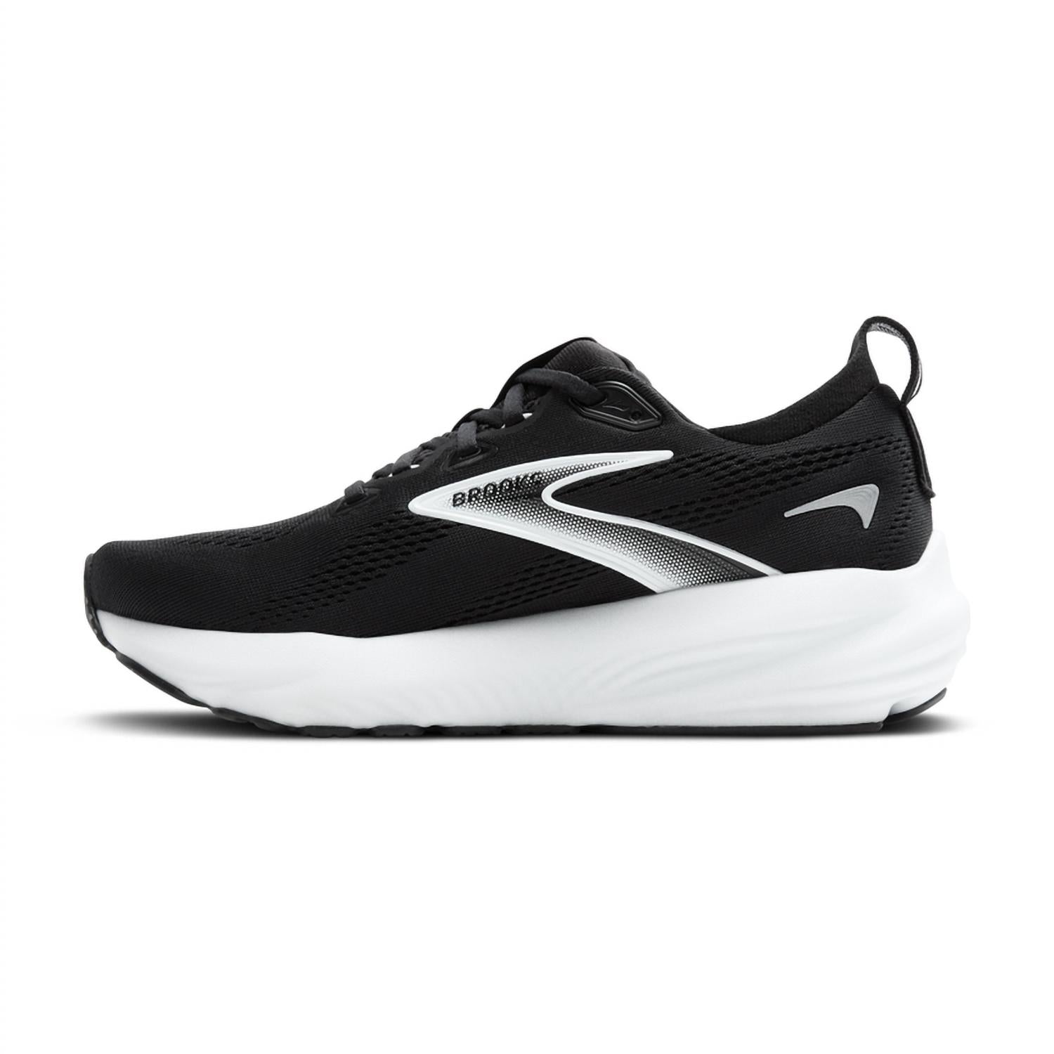 BROOKS Men's Glycerin 22 Running Shoes in black grey white 3 - men's sneaker - view 4