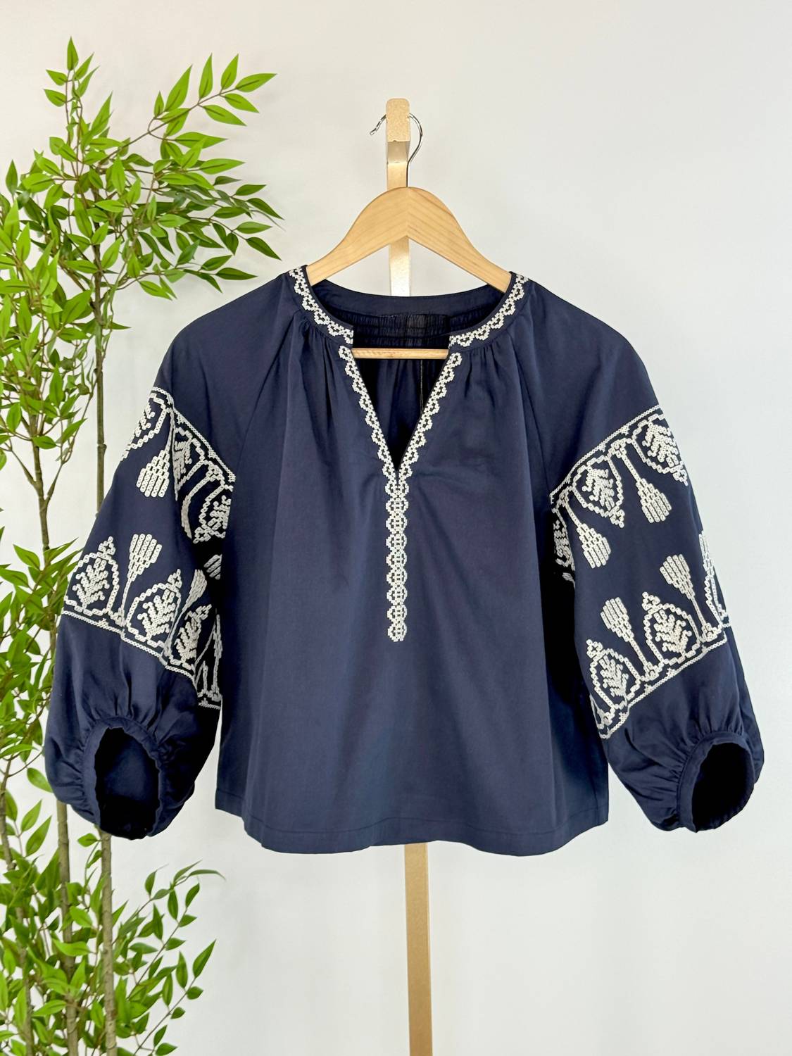 Pinch - Midnight Heirloom Embroidered Blouse