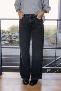 Free People Women's Stride Straight Jean in miles to go - women's jeans