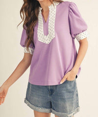 Jodifl - Dotty Collar Top