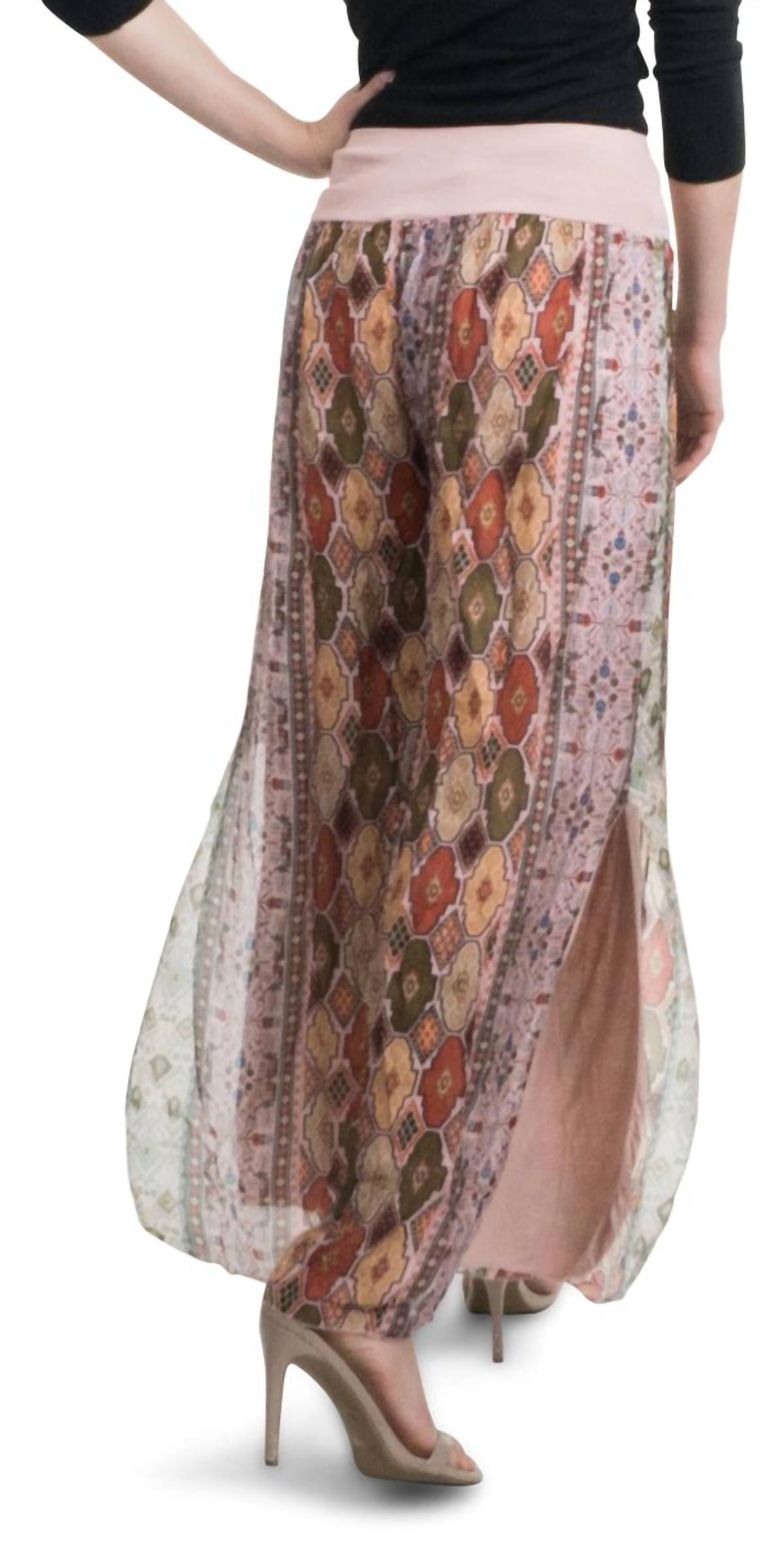 Gigi Moda - Jasmin Geometric Flower Slit Pant