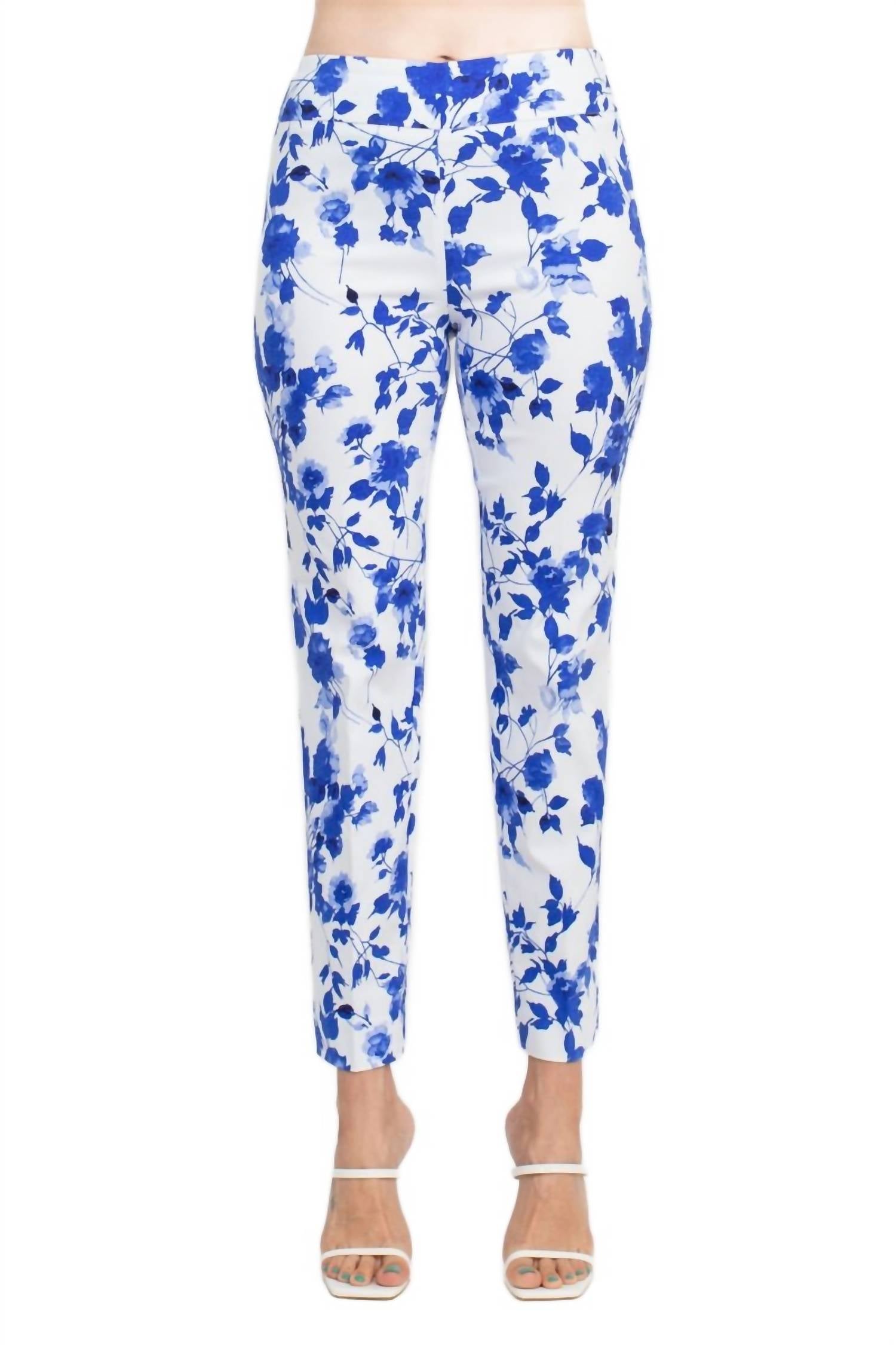 Counterparts - Women's Mid Banded Waist Multi Print Stretch Rayon Pants