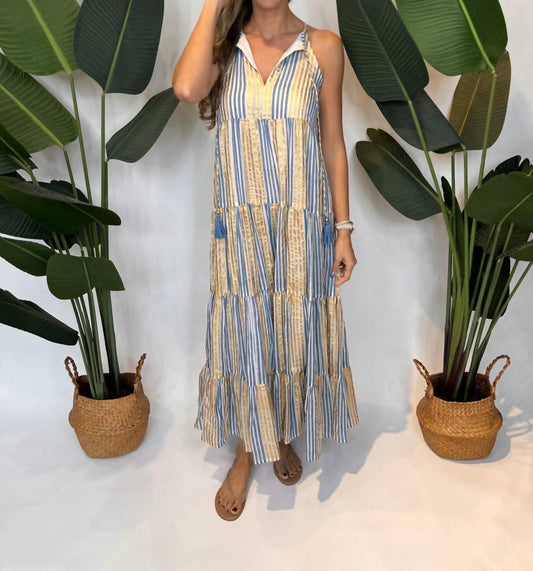 Long Tiered Tassel Dress