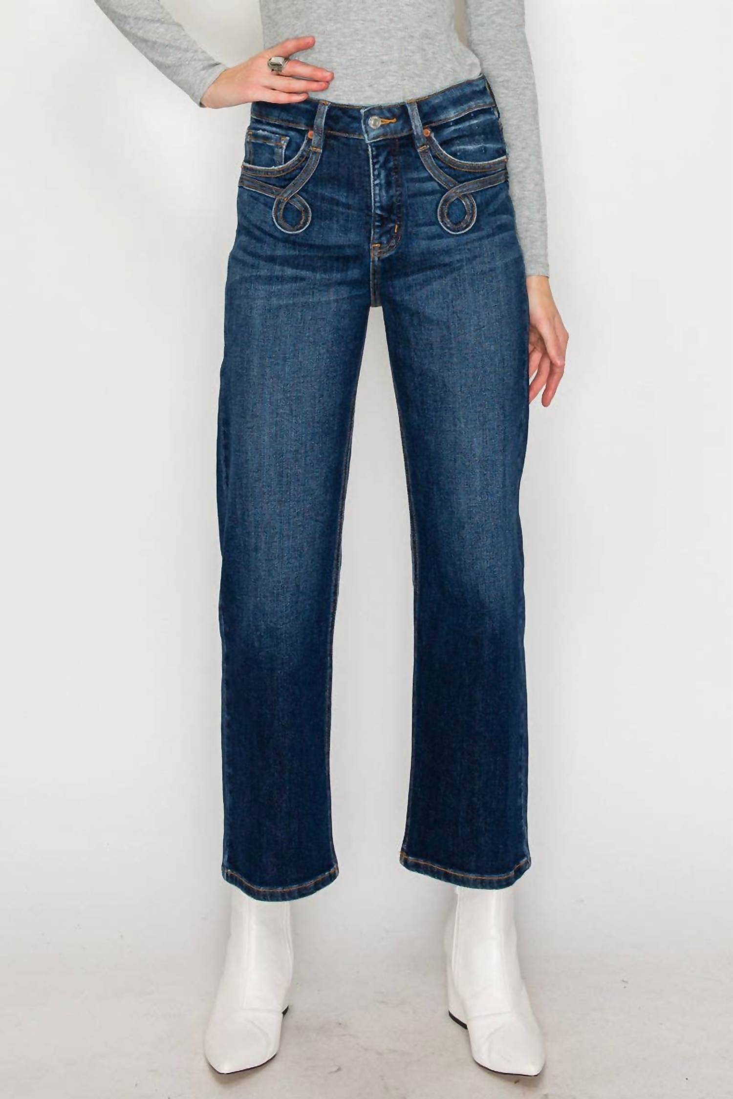 Artemis Vintage - Ava High Rise Straight Jeans