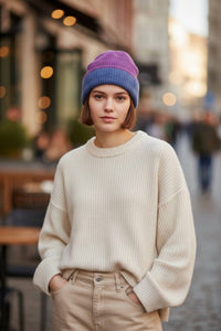 White + Warren - Women's Colorblock Beanie