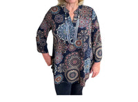 Dear Scarlett Mandala Print Lizzy Top in multi - women's blouse