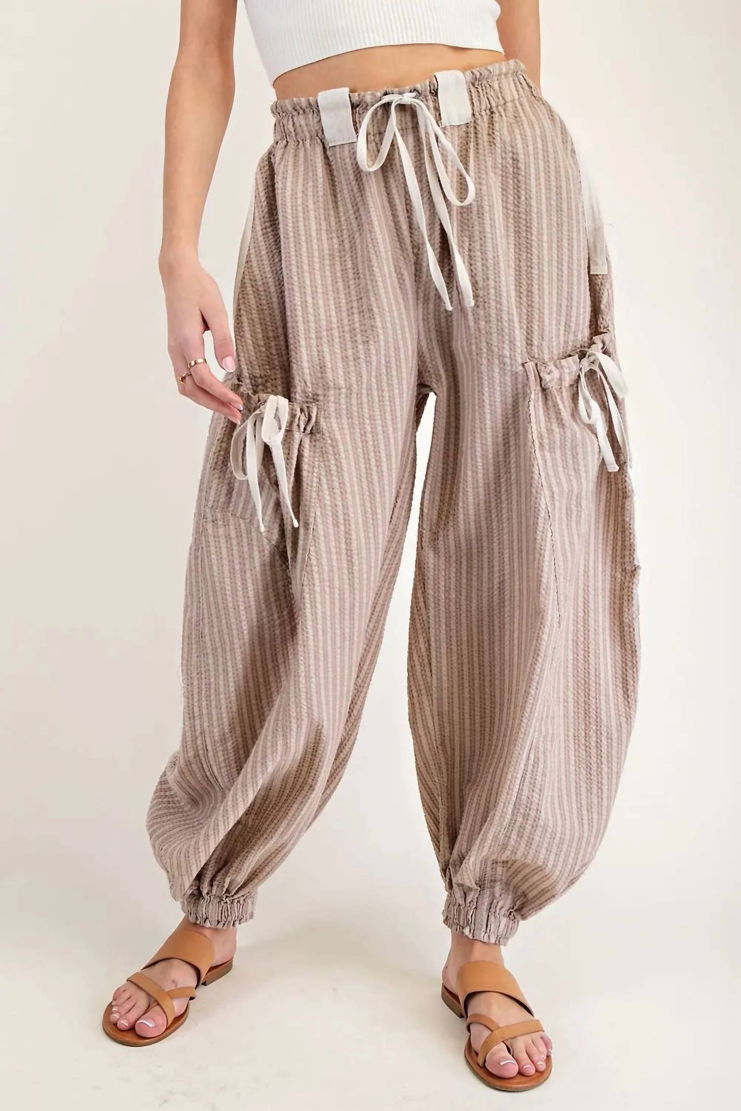 Lovesoft - Linds Homestead Stripe Cargo Jogger Pant