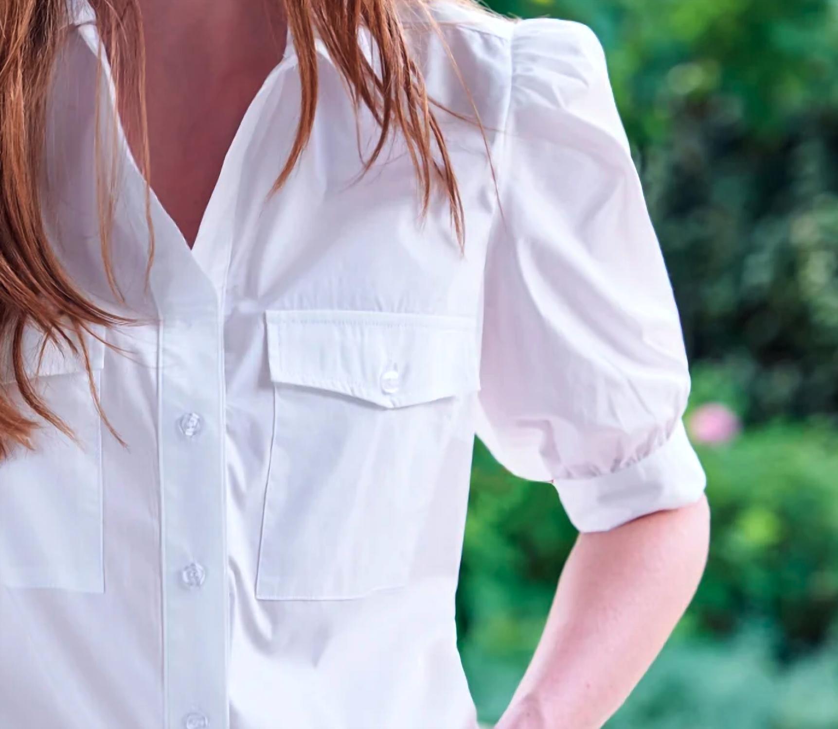 Finley - Puff Sleeve Camp Shirt