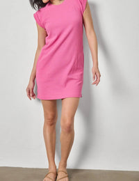 Lilla P Saddle Sleeve Shift Dress in dahlia - women's dress