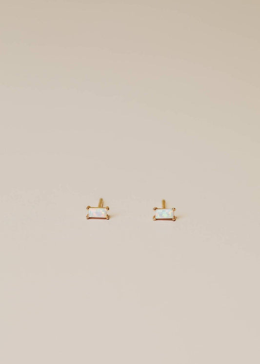 Jaxkelly - Women's Baguette Stud Earrings