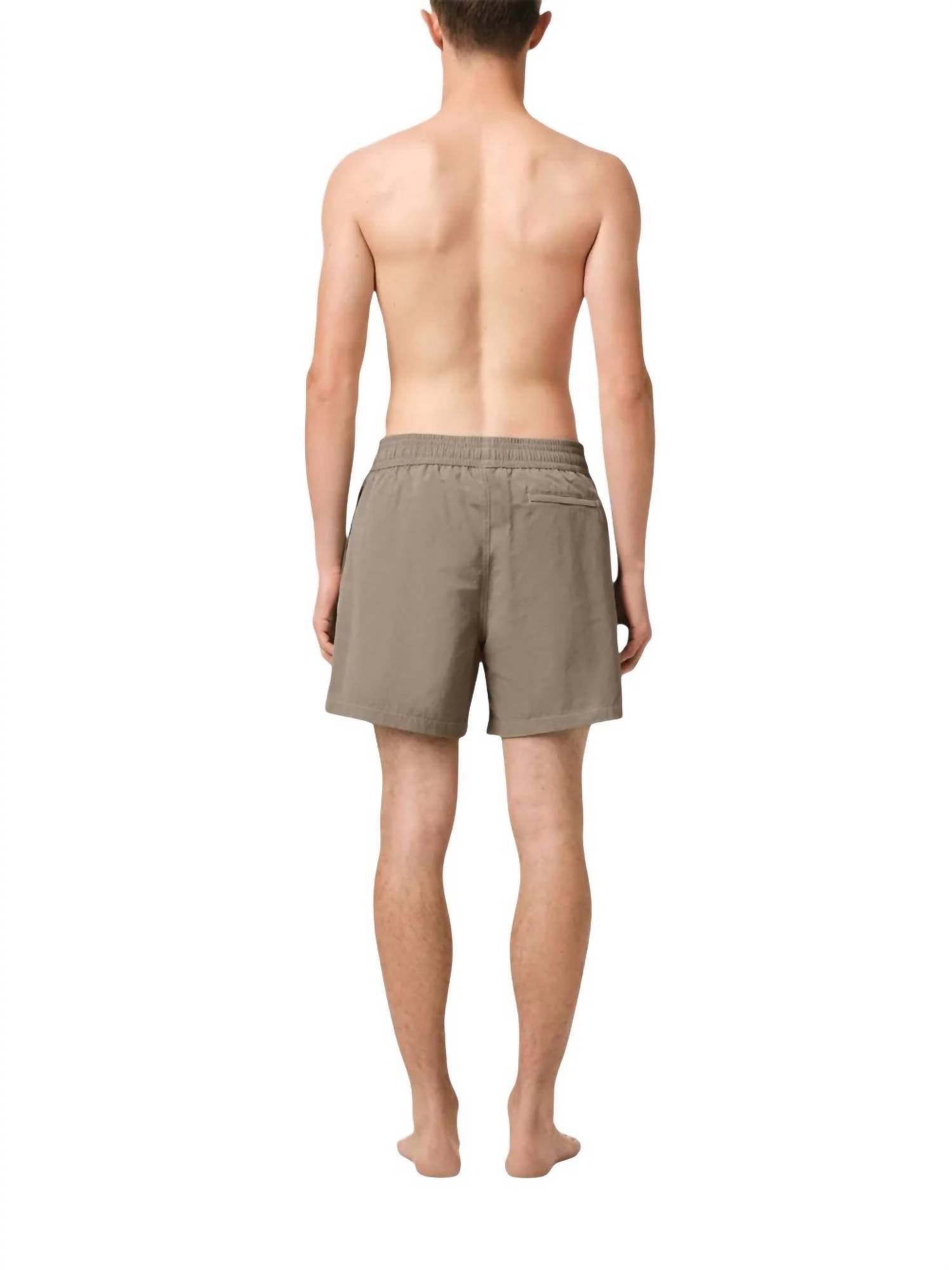 Ami Paris Embroidered Swim Beach Shorts in ash - men's swimwear - alternate view