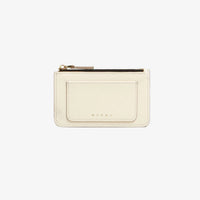 MARNI Women's Saffiano Leather Card Case in talc grey - women's accessory