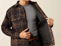 ARIAT Men's Hawthorn Retro Shirt Jacket in dark plaid - men's jacket - alternate view