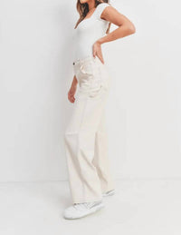 Just Black Denim - High Rise Utility Oat Pants