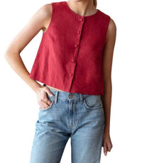 Emerson Fry - Button Front Wide Hem Top