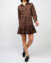 Ivy Jane - Leopard Knit Shirtdress