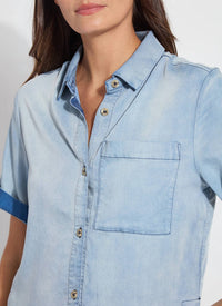 Lysse - Bianca St Chambray Short Sleeve Top