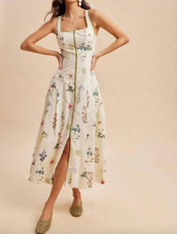 In-Loom - Contrast Floral Maxi Dress