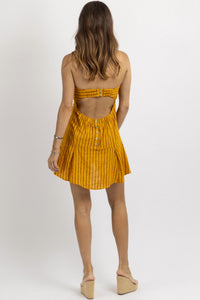 Olivaceous - Pinstripe Mini Dress