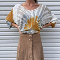 Gigi Moda - Petunia Scoop Neck Tie Dye Sweater