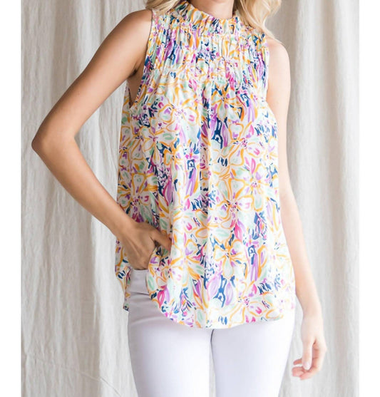 Jodifl - Sleeveless Floral Top