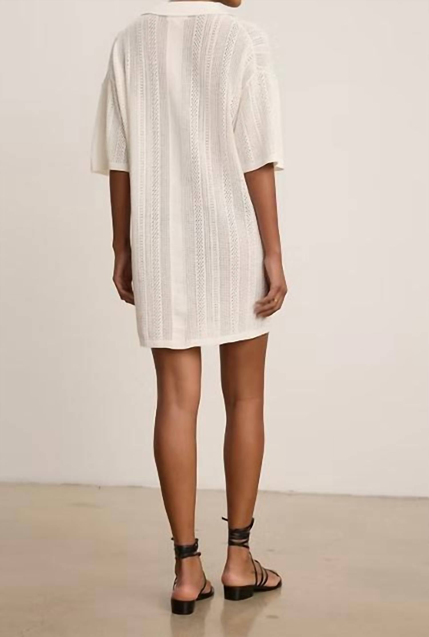 Velvet by Graham & Spencer Mila Dress in white - women's dress - alternate view