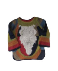 Native Funk & Flash - Girls Owl Inset Crochet Sweater