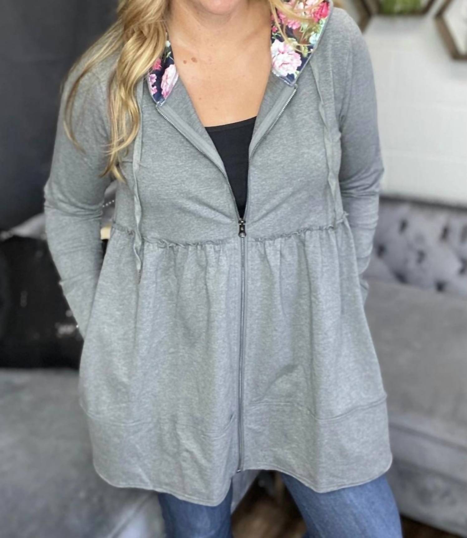 Flowerdaze - Tiered Jacket Hoodie