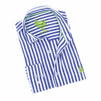 Eight X - Men's Stanford Stripe Frog Linen Shirt