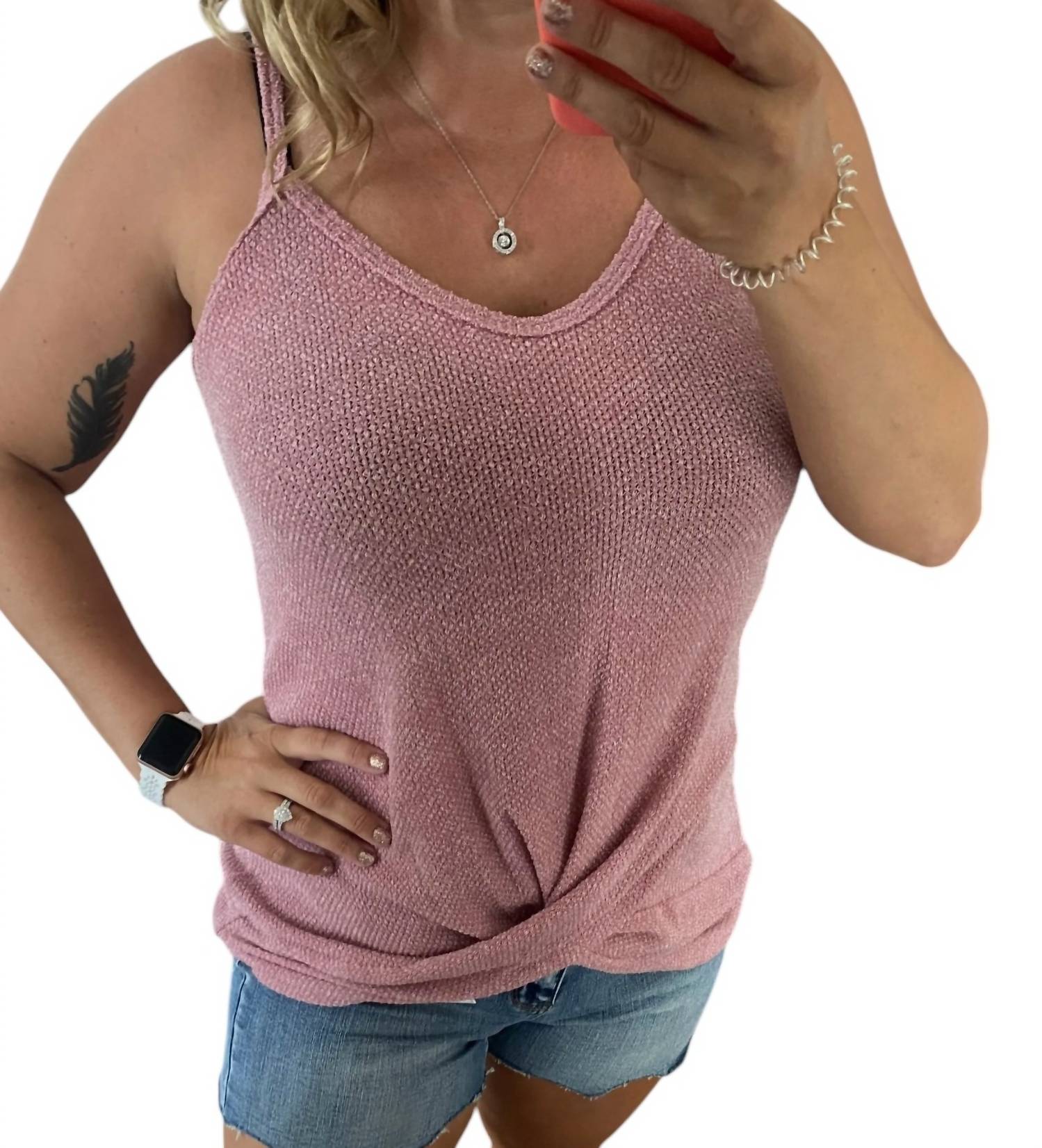 First Love - Twist Front Tank Top
