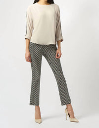 Joseph Ribkoff - Geometric Print Pull-on Straight Leg Pants