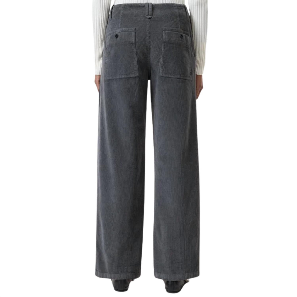 CLOSED Selma Corduroy in cosmic grey - women's pants - detail view