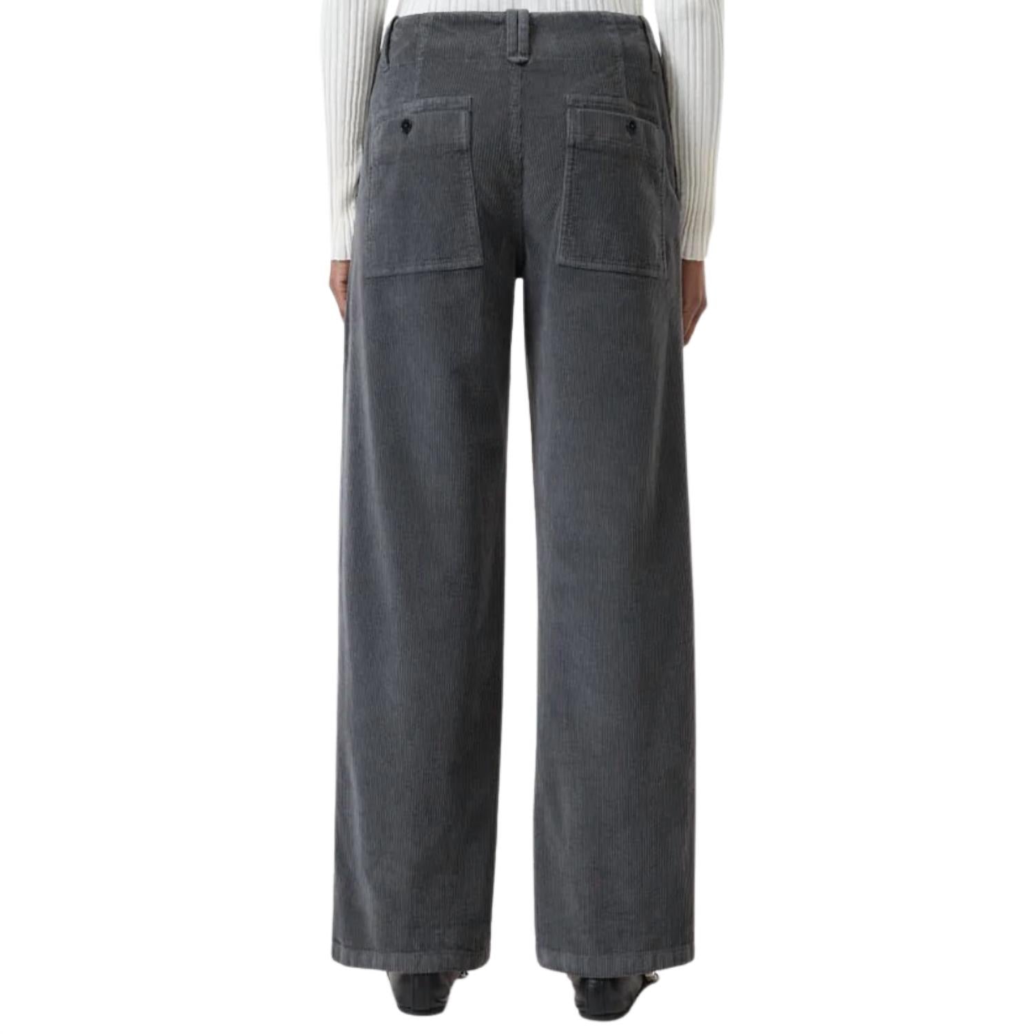 CLOSED Selma Corduroy in cosmic grey - women's pants - detail view