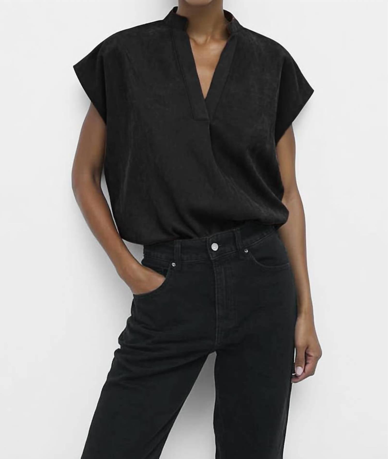 Naked Zebra - Soft Matte Drop Shoulder Blouse