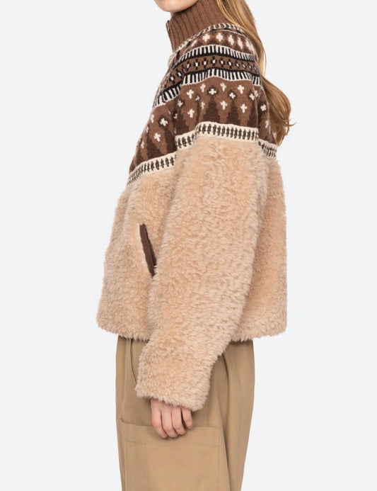 Sea - Linea Fair Isle Combo Fleece Jacket