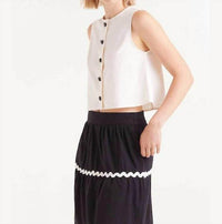 Compania Fantastica - Sleeveless Top Wtih Buttons