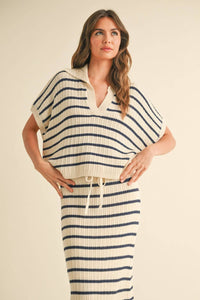 Miou Muse - Collared Short Sleeve Top