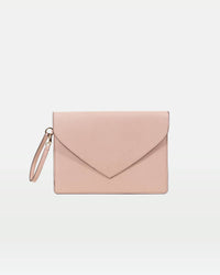 MODHER Women's Envelope Clutch Bag in blush pink - women's bag