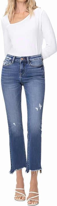 Flying Monkey - Quincy Mid Rise Crop Bootcut Jean