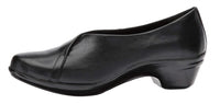 Aravon Women's Kitt Asymmetrical Slip-on Pump in black - women's heels - detail view