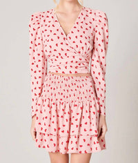 Sugarlips - Corazon Eclipse Heart Print Ruffle Skirt