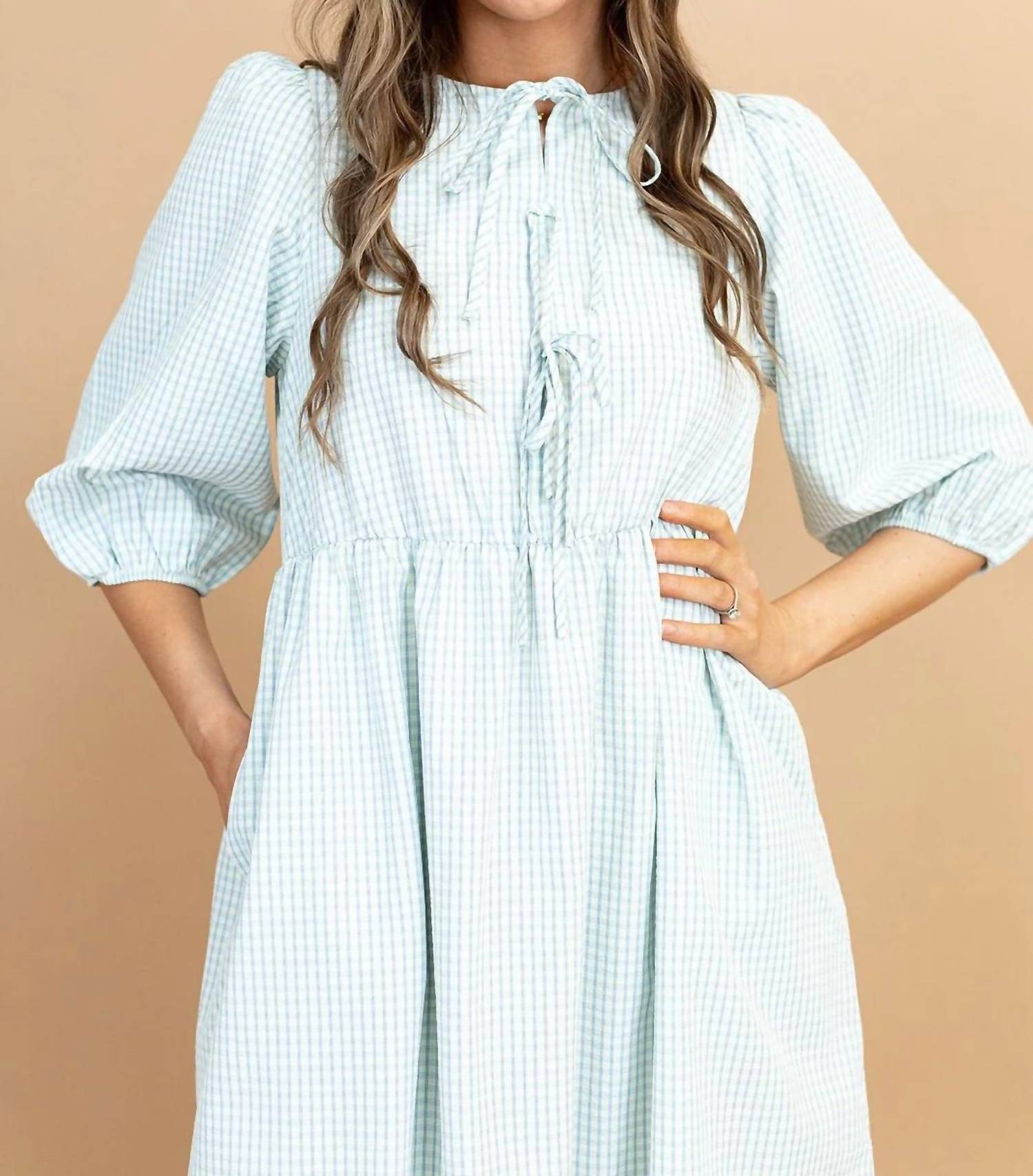 Polagram - Maisie Plaid Midi Dress