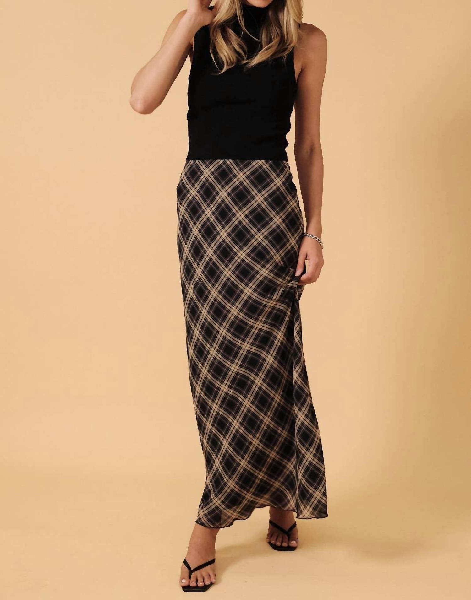 Sunday Edition - High Waist Chiffon Midi Skirt