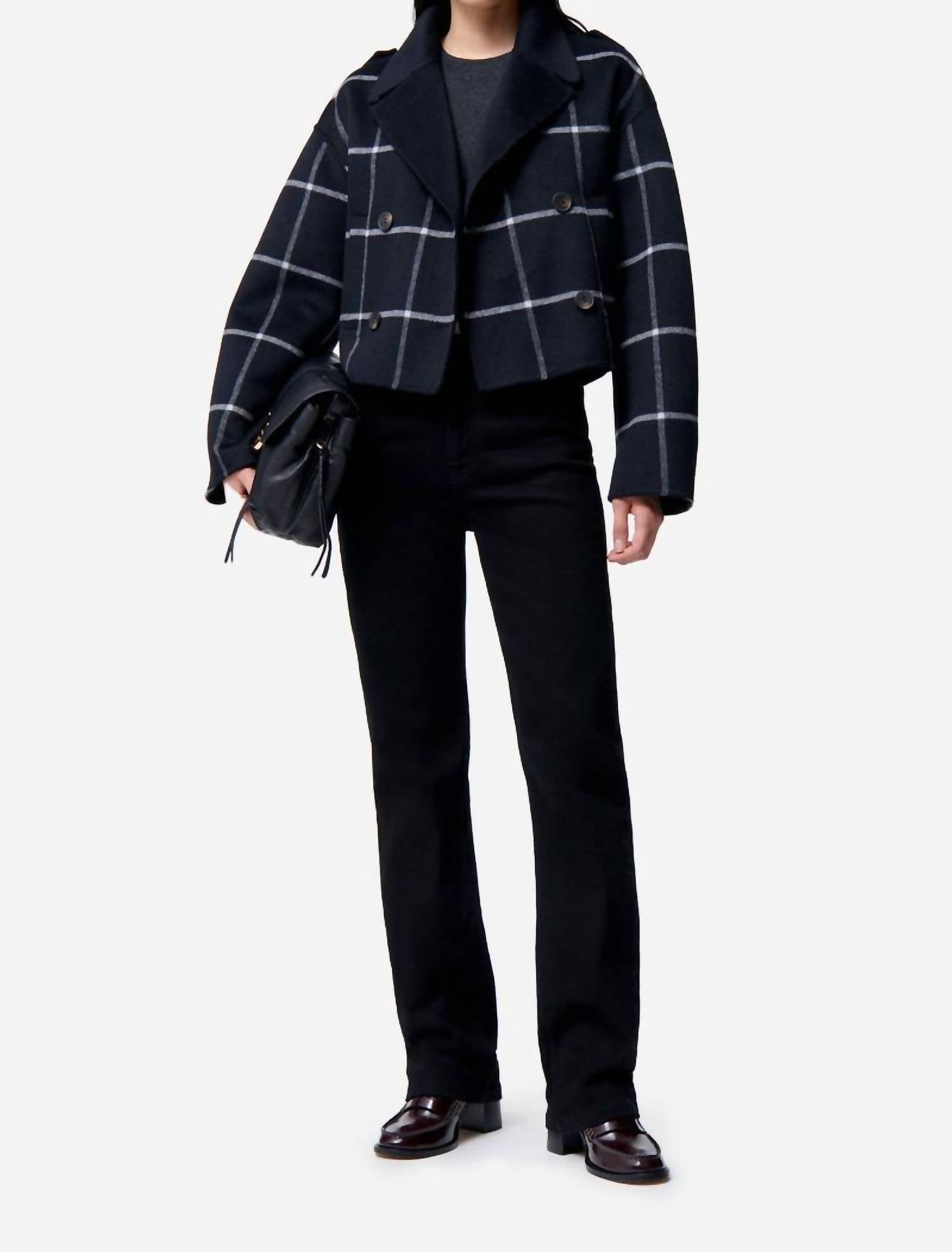 vanessabruno The Beran Jacket in noir blanc - women's jacket - alternate view
